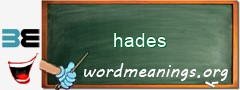 WordMeaning blackboard for hades